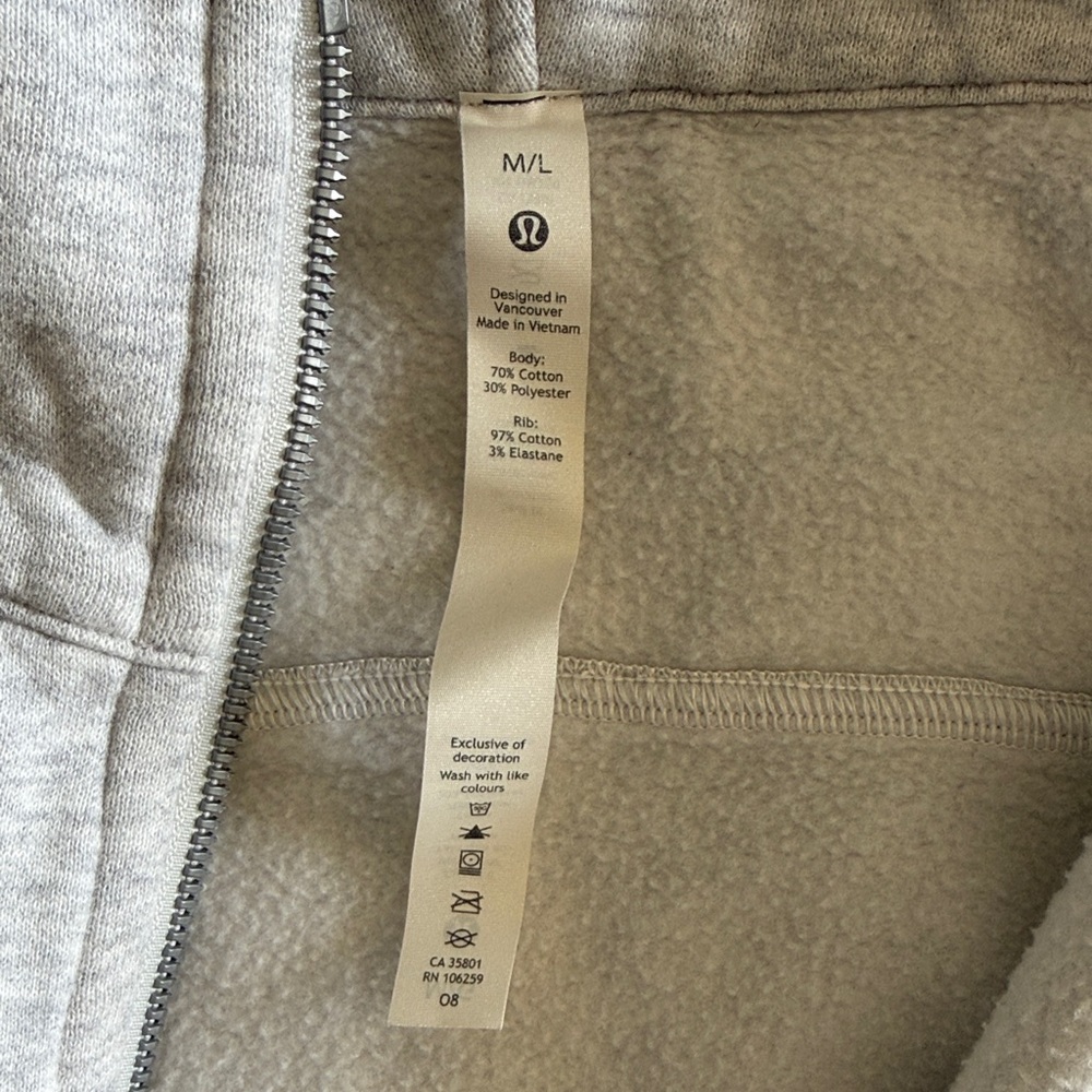 lululemon cropped scuba / heather gray / M/L - Picture 3 of 9